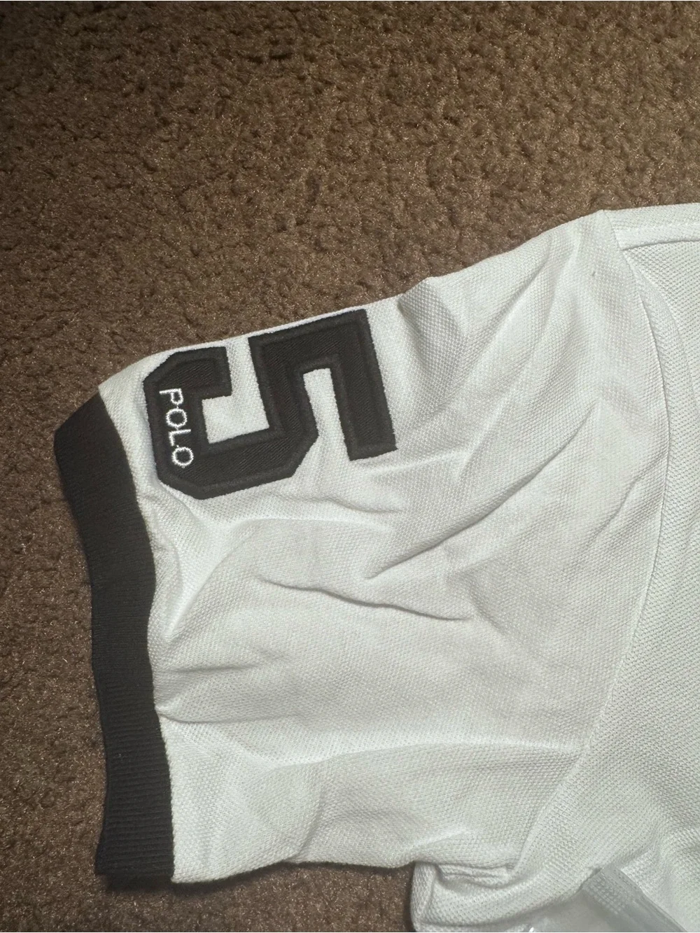 Ralph Lauren White Polo Shirt with Black Accents - MIAMI Crest